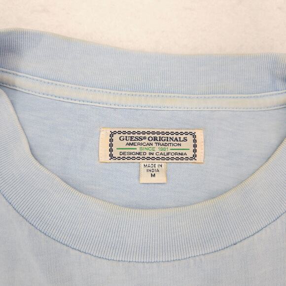 Guess Casual Graphic Short Sleeve Crew Neck T Shirt Mens Size Medium M Blue - Picture 3 of 10